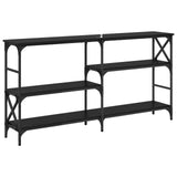 Console Table Black Oak 150 x 29 x 76.5 cm Engineered Wood 882798