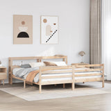 Bed Frame with Headboard without Mattress 200x200 cm 3305951