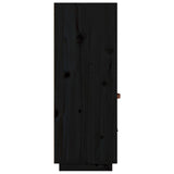 Highboard Black 67x40x108.5 cm Solid Wood Pine 820161