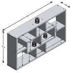 ZNTS FMD Wall-mounted Shelf Rectangular with 8 Compartments White 428742