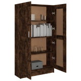Book Cabinet Smoked Oak 82.5x30.5x150 cm Engineered Wood 815612