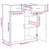 Storage Cabinet Artisan oak 80 x 42.5 x 93.5 cm Engineered wood 3365600