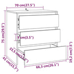 2 Piece Sideboard Concrete Grey Engineered Wood 3098060