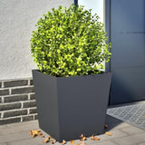 ZNTS Garden Planters Anthracite 2 pcs 50x50x50 cm Steel 851071