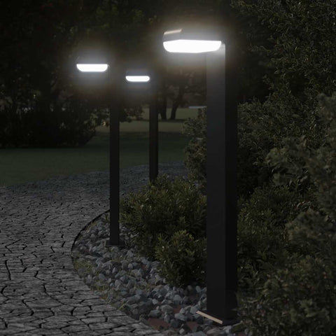 Outdoor Floor Lamps 3pcs Black 80 cm Die-cast Aluminium 4006340