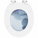 Soft-Close Toilet Seat Grey 44 x 38 cm MDF board 42027184