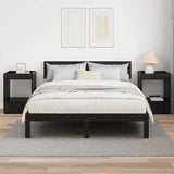 End Table 2 pcs Black Oak 40 x 40 x 56 cm Engineered Wood 890947