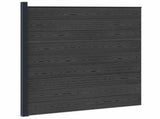 Fence Panel WPC and Aluminium Black 42039060