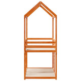 Bunk Bed without Mattress Wax Brown 90x190 cm Single Solid Wood Pine 3282126