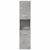 4 Piece Bathroom Furniture Set Concrete Grey Engineered Wood 3324874
