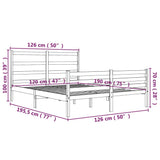 Bed Frame without Mattress White Solid Wood Small Double 3103684