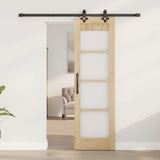 Sliding Door ORKDAL Natural and Black 61 x 198.5 cm 3332153