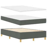 Box Spring Bed with Headboard Dark grey 120 x 190 cm Fabric 3339680