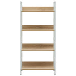 4-Layer Book Shelf Oak 60x27.6x124.5 cm Engineered Wood 288225