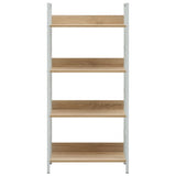 4-Layer Book Shelf Oak 60x27.6x124.5 cm Engineered Wood 288225