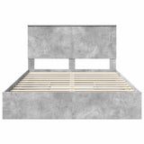 Storage Bed Concrete Grey 160 x 200 cm Engineered Wood 3409534