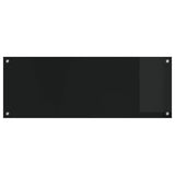 Kitchen Backsplash Black 110 x 40 cm Tempered Glass 42001298