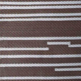 Outdoor Rug Pinstripe ARAKIL Brown and White 400 x 300 cm 42003490