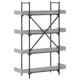Bookcase 4-Tier Grey Sonoma 100x33x145.5 cm Engineered Wood 837695