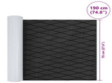 Boat Mat Striped Dark Grey and Black 190 x 70 cm EVA 42052313