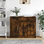 ZNTS Sideboard Smoked Oak 91x28x75 cm Engineered Wood 823013