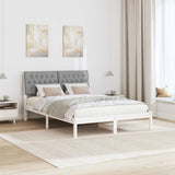 Bed Frame Light Grey 140 x 200 cm Solid Pine Wood 878818