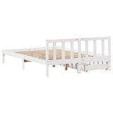 Bed Frame without Mattress White 120x200 cm Solid Wood Pine 3301474