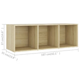 TV Cabinets 2 pcs Sonoma Oak 107x35x37 cm Engineered Wood 3079937