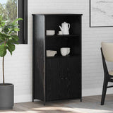 Highboard Black Oak 62 x 36 x 121.5 cm Engineered Wood 882256