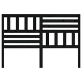 Bed Headboard Black 146x4x100 cm Solid Wood Pine 814148
