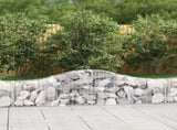 Arched Gabion Baskets 8 pcs 200x30x40/60 cm Galvanised Iron 3145373