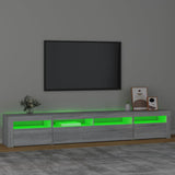 TV Cabinet with LED Lights Grey Sonoma 240x35x40 cm 3152728