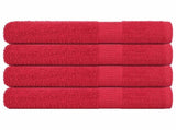 Towels 4 pcs "FROGN" Red 100x200 cm 100% Cotton 136939