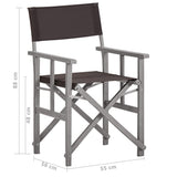 Director Chair Set of 2 Grey wash and black 45950