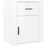 ZNTS Bedside Cabinet High Gloss White 50x36x60 cm Engineered Wood 816722