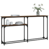 Console Table Brown Oak 145x22.5x75 cm Engineered Wood 834099