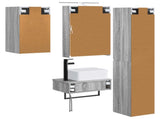 Bathroom Furniture Set 5 pcs Grey Sonoma 3407268