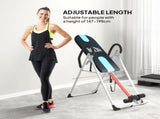 Foldable Gravity Inversion Table Back Therapy Home Fitness Bench Black T3398P349194