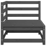 2 Piece Garden Lounge Set Grey Solid Pinewood 805692