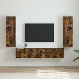 TV Wall Cabinet Wall-mounted 2 pcs Smoked Oak 30 x 31 x 100 cm 892320