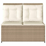 Garden Bench Beige Poly Rattan 3394471