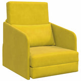 Sofa Bed Yellow 65 x 80 x 83 cm Velvet 4106653
