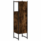 Bathroom Cabinet Smoked Oak 33x33x120.5 cm Engineered Wood 842468