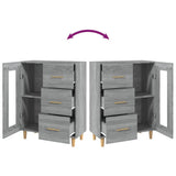 Sideboard Grey Sonoma 69,5x34x90 cm Engineered Wood 817364