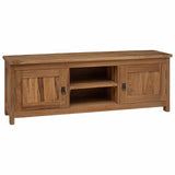 TV cabinet 110 x 30 x 40 cm Natural Solid Teak Wood 42024248