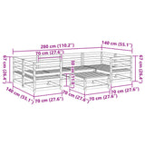 7 Piece Garden Sofa Set Impregnated Wood Pine 3299311