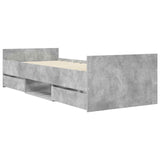 Bed Frame with Storage Concrete Grey 80 x 200 cm 3429514