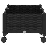 Garden Planter with Wheels Black 80 x 40 x 29 cm PP 3422955
