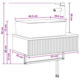 Wall-Mounted Wash Basin High Gloss White 53 x 35 x 39 cm 890212
