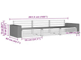 Outdoor Sofa Set 3 pcs Natural Solid Acacia Wood 3382972
